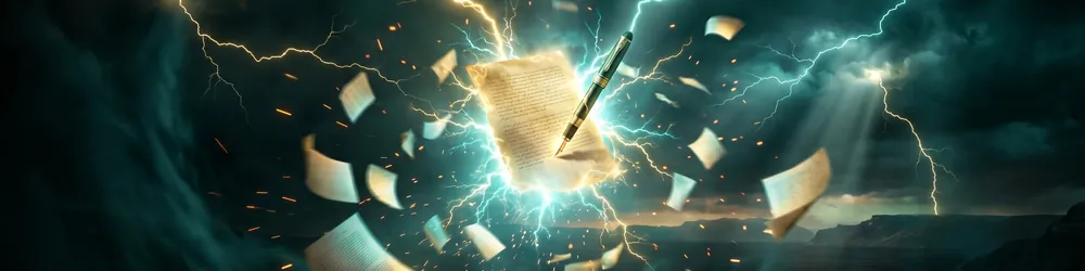 Aus einer Gold-Teal-Energie-Explosion entsteht ein fertiges Angebotsdokument